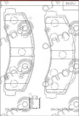 Asimco KD6115 Mounting kit brake pads KD6115: Buy near me in Poland at 2407.PL - Good price!