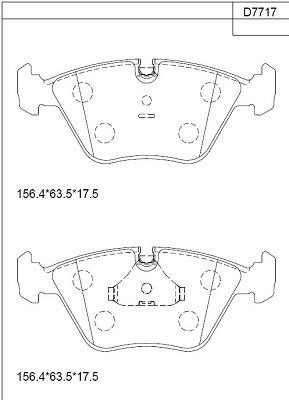 Asimco KD7717 Brake Pad Set, disc brake KD7717: Buy near me in Poland at 2407.PL - Good price!