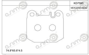 Asimco KD7593 Brake Pad Set, disc brake KD7593: Buy near me in Poland at 2407.PL - Good price!