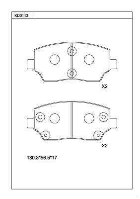 Asimco KD0113 Klocki hamulcowe, zestaw KD0113: Dobra cena w Polsce na 2407.PL - Kup Teraz!