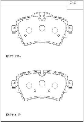 Asimco KD7457 Brake Pad Set, disc brake KD7457: Buy near me in Poland at 2407.PL - Good price!