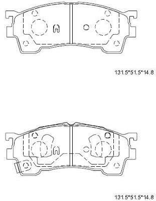Asimco KD3601W Brake Pad Set, disc brake KD3601W: Buy near me at 2407.PL in Poland at an Affordable price!