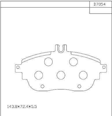 Asimco KD7054 Brake Pad Set, disc brake KD7054: Buy near me in Poland at 2407.PL - Good price!