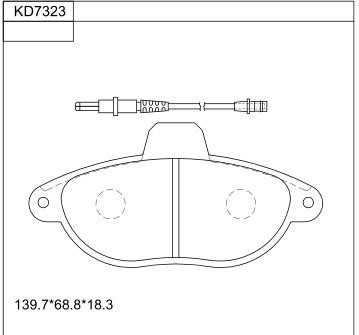 Asimco KD7323 Brake Pad Set, disc brake KD7323: Buy near me in Poland at 2407.PL - Good price!