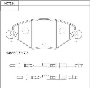 Asimco KD7324 Brake Pad Set, disc brake KD7324: Buy near me at 2407.PL in Poland at an Affordable price!