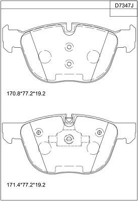 Asimco KD7347 Brake Pad Set, disc brake KD7347: Buy near me in Poland at 2407.PL - Good price!