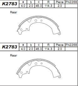 Asimco K2783 Bremsbackensatz K2783: Bestellen Sie in Polen zu einem guten Preis bei 2407.PL!