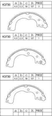 Asimco K3730 Колодки тормозные барабанные, комплект K3730: Отличная цена - Купить в Польше на 2407.PL!