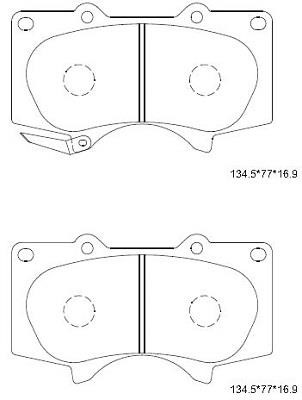 Asimco KD2482 Brake Pad Set, disc brake KD2482: Buy near me in Poland at 2407.PL - Good price!