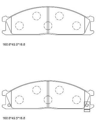 Asimco KD1792W Brake Pad Set, disc brake KD1792W: Buy near me at 2407.PL in Poland at an Affordable price!