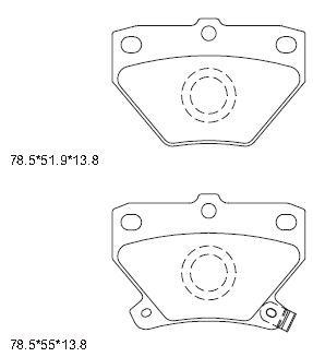 Asimco KD2720 Brake Pad Set, disc brake KD2720: Buy near me in Poland at 2407.PL - Good price!