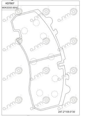 Asimco KD7807 Тормозные колодки дисковые, комплект KD7807: Купить в Польше - Отличная цена на 2407.PL!