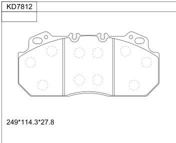 Asimco KD7812 Brake Pad Set, disc brake KD7812: Buy near me at 2407.PL in Poland at an Affordable price!