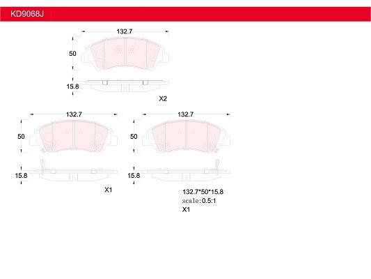 Asimco KD9068J Brake Pad Set, disc brake KD9068J: Buy near me in Poland at 2407.PL - Good price!