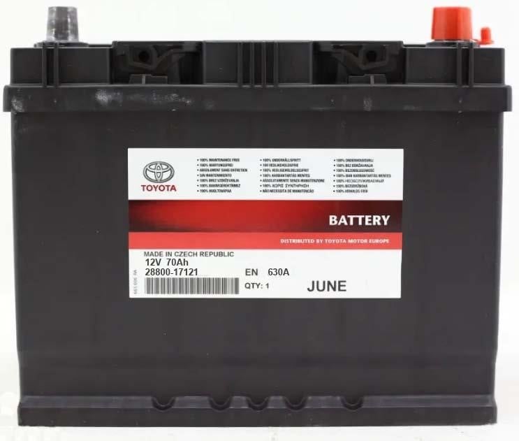 Toyota 28800-17121 Battery Toyota 12V 70AH 630A(EN) R+ 2880017121: Buy near me in Poland at 2407.PL - Good price!