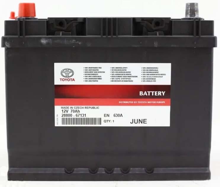 Toyota 2880067131 Battery Toyota 12V 70AH 630A(EN) L+ 2880067131: Buy near me in Poland at 2407.PL - Good price!
