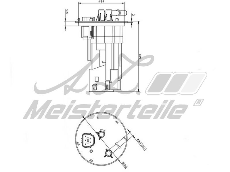 A.Z. Meisterteile AZMT-41-020-1448 Fuel filter AZMT410201448: Buy near me in Poland at 2407.PL - Good price!