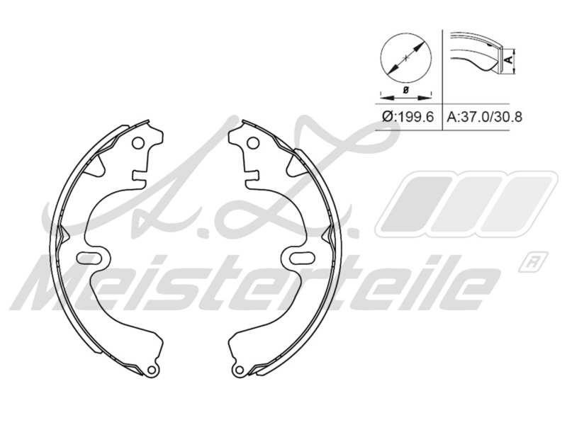 A.Z. Meisterteile AZMT-44-026-1276 Brake shoe set AZMT440261276: Buy near me at 2407.PL in Poland at an Affordable price!