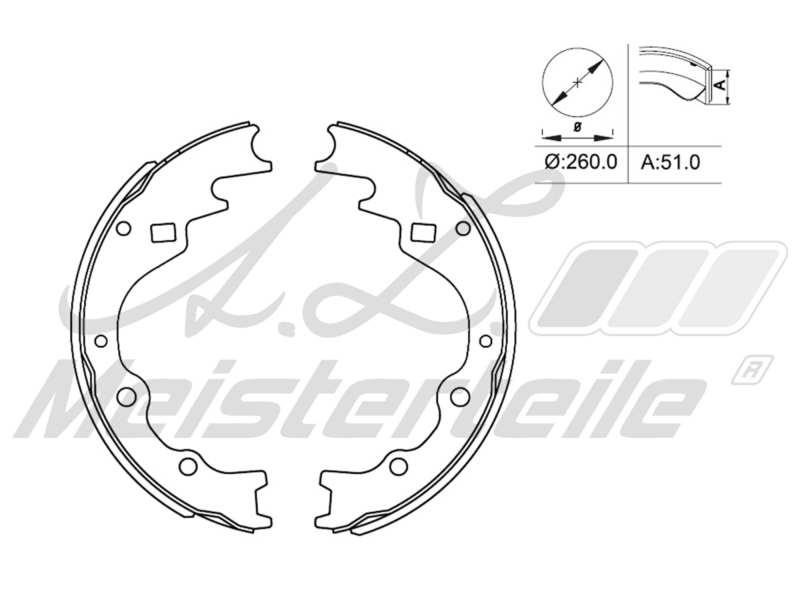 Bremsbackensatz A.Z. Meisterteile AZMT-44-026-1115