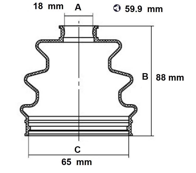 Redline 59DW002 Bellow set, drive shaft 59DW002: Buy near me in Poland at 2407.PL - Good price!