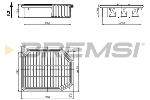 Bremsi FA1089 Air filter FA1089: Buy near me at 2407.PL in Poland at an Affordable price!