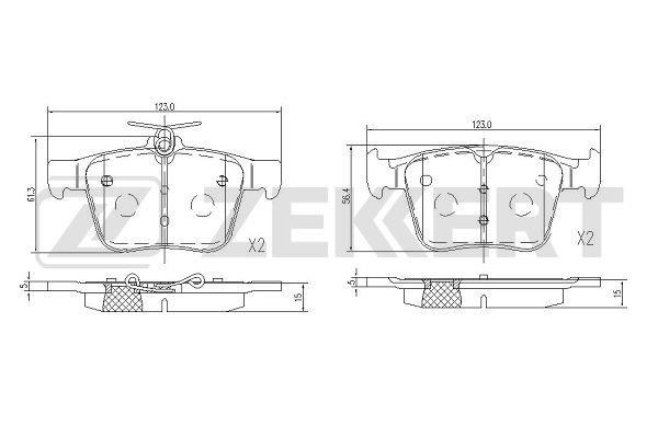 Zekkert BS-1114 Brake Pad Set, disc brake BS1114: Buy near me in Poland at 2407.PL - Good price!