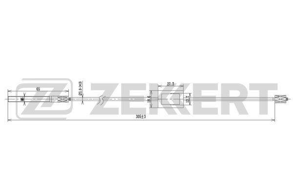Zekkert BZ-1304 Cable Pull, parking brake BZ1304: Buy near me in Poland at 2407.PL - Good price!