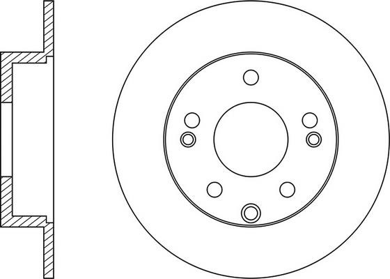 FiT FR0581 Rear brake disc, non-ventilated FR0581: Buy near me in Poland at 2407.PL - Good price!