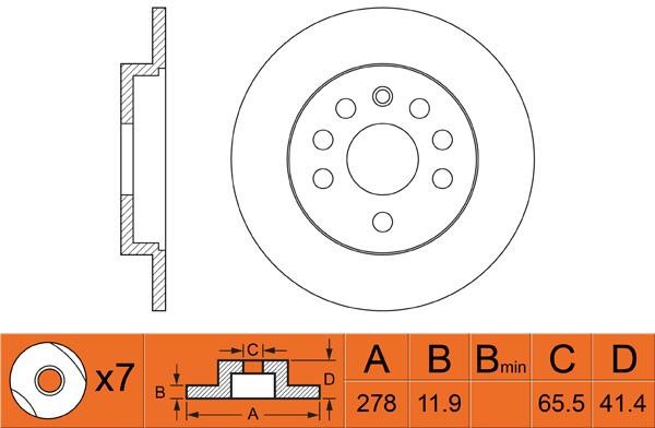 FiT FR0284 Rear brake disc, non-ventilated FR0284: Buy near me in Poland at 2407.PL - Good price!