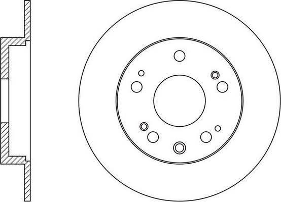 FiT FR0665 Rear brake disc, non-ventilated FR0665: Buy near me in Poland at 2407.PL - Good price!