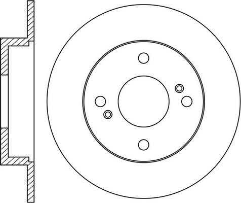 FiT FR0945 Rear brake disc, non-ventilated FR0945: Buy near me at 2407.PL in Poland at an Affordable price!