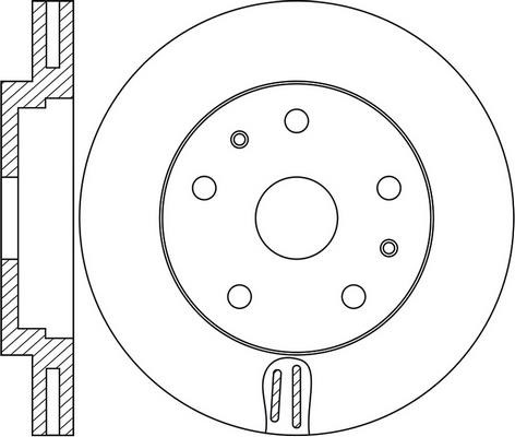 FiT FR0961V Тормозной диск передний вентилируемый FR0961V: Отличная цена - Купить в Польше на 2407.PL!
