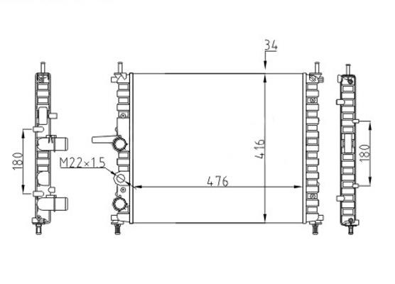 Hart 600 759 Radiator, engine cooling 600759: Buy near me in Poland at 2407.PL - Good price!