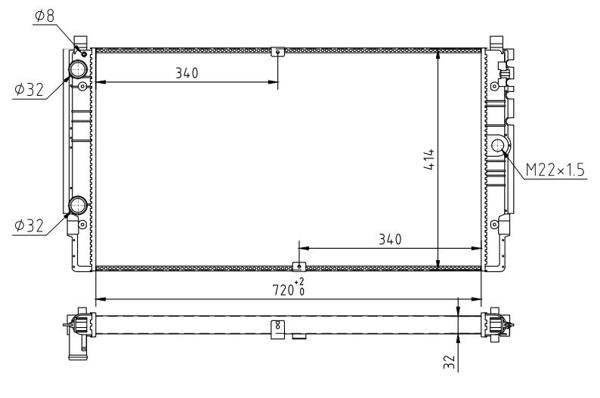 Hart 620 264 Radiator, engine cooling 620264: Buy near me in Poland at 2407.PL - Good price!