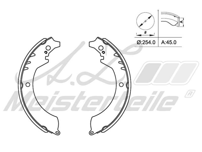 A.Z. Meisterteile AZMT-44-026-1132 Brake shoe set AZMT440261132: Buy near me at 2407.PL in Poland at an Affordable price!