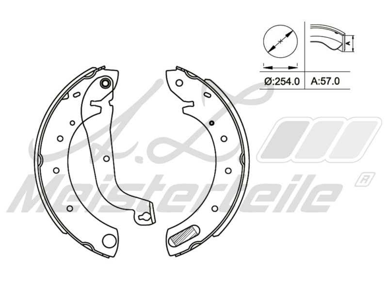 A.Z. Meisterteile AZMT-44-026-1111 Brake shoe set AZMT440261111: Buy near me at 2407.PL in Poland at an Affordable price!