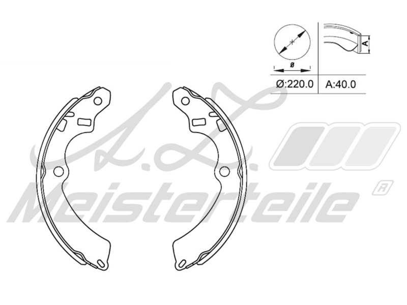 A.Z. Meisterteile AZMT-44-026-1476 Колодки тормозные барабанные, комплект AZMT440261476: Отличная цена - Купить в Польше на 2407.PL!