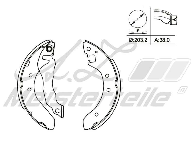 A.Z. Meisterteile AZMT-44-026-1448 Brake shoe set AZMT440261448: Buy near me in Poland at 2407.PL - Good price!