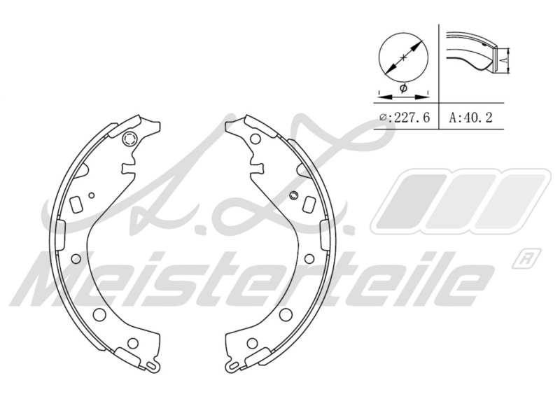 A.Z. Meisterteile AZMT-44-026-1458 Brake shoe set AZMT440261458: Buy near me at 2407.PL in Poland at an Affordable price!