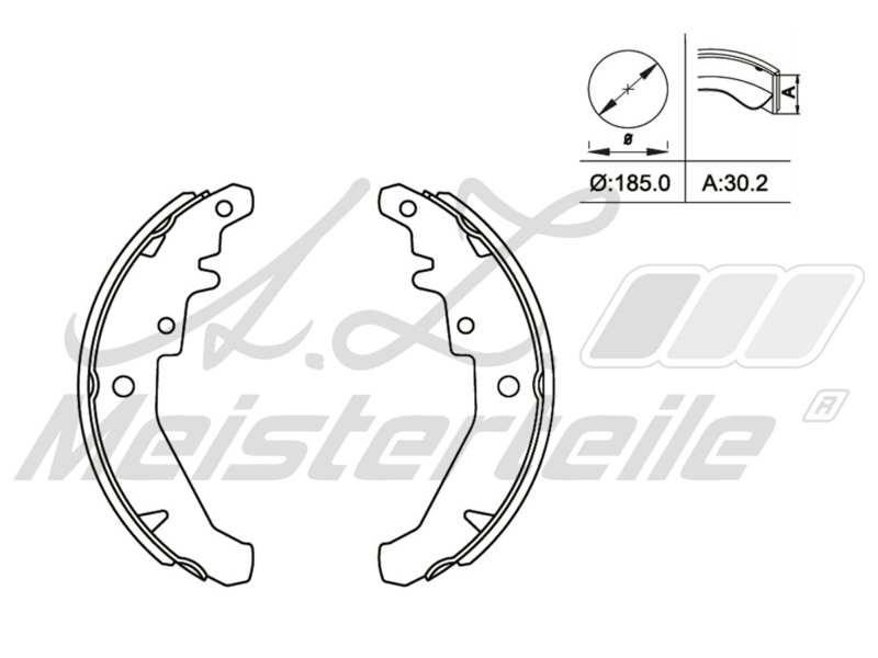 A.Z. Meisterteile AZMT-44-026-1395 Brake shoe set AZMT440261395: Buy near me at 2407.PL in Poland at an Affordable price!