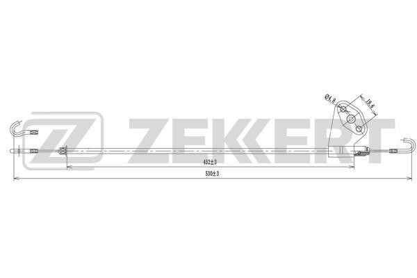 Zekkert BZ-1047 Cable Pull, door release BZ1047: Buy near me in Poland at 2407.PL - Good price!
