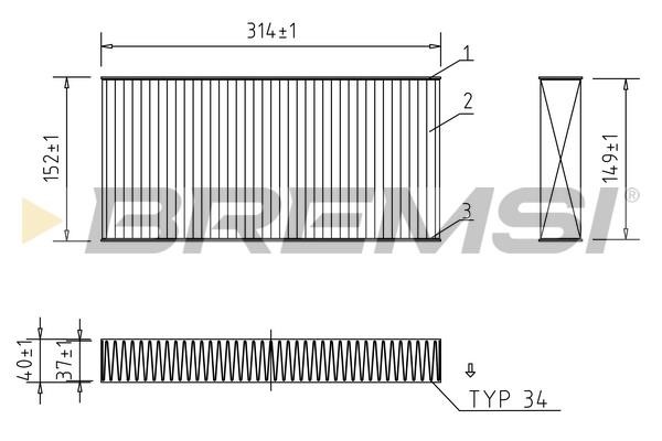 Bremsi FC0997C Filter, interior air FC0997C: Buy near me in Poland at 2407.PL - Good price!