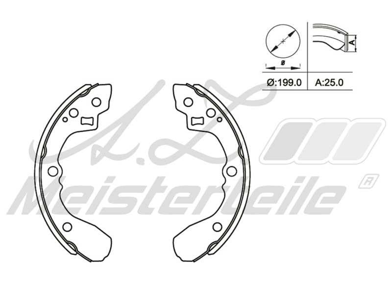 A.Z. Meisterteile AZMT-44-026-1202 Brake shoe set AZMT440261202: Buy near me at 2407.PL in Poland at an Affordable price!
