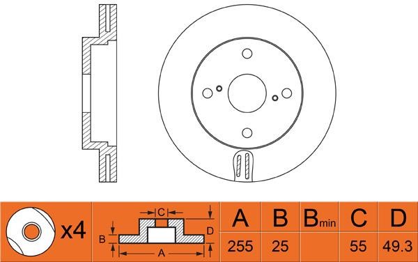 FiT FR0310V Innenbelüftete Bremsscheibe vorne FR0310V: Kaufen Sie zu einem guten Preis in Polen bei 2407.PL!