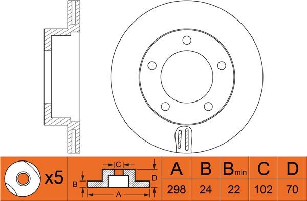 FiT FR0395V Innenbelüftete Bremsscheibe vorne FR0395V: Kaufen Sie zu einem guten Preis in Polen bei 2407.PL!