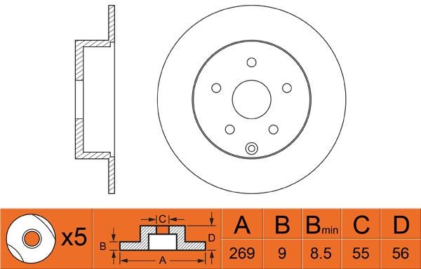 FiT FR0546 Bremsscheibe hinten, unbelüftet FR0546: Kaufen Sie zu einem guten Preis in Polen bei 2407.PL!