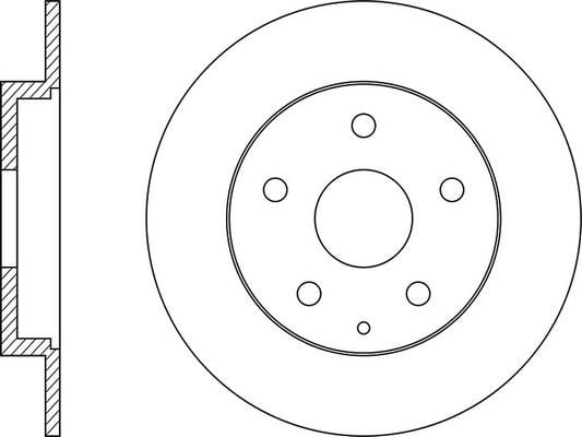 FiT FR0623 Rear brake disc, non-ventilated FR0623: Buy near me in Poland at 2407.PL - Good price!