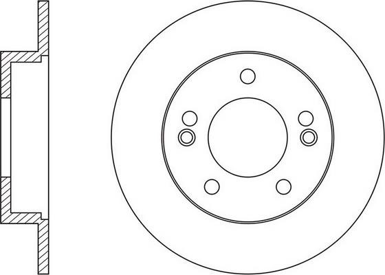 FiT FR0655 Rear brake disc, non-ventilated FR0655: Buy near me in Poland at 2407.PL - Good price!