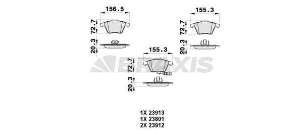 Braxis AB0365 Brake Pad Set, disc brake AB0365: Buy near me in Poland at 2407.PL - Good price!