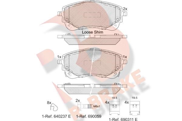 R Brake RB2372 Brake Pad Set, disc brake RB2372: Buy near me in Poland at 2407.PL - Good price!